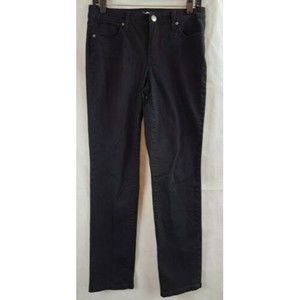 New Directions Women's (8R) Black Straight Leg 5 Pocket Pants